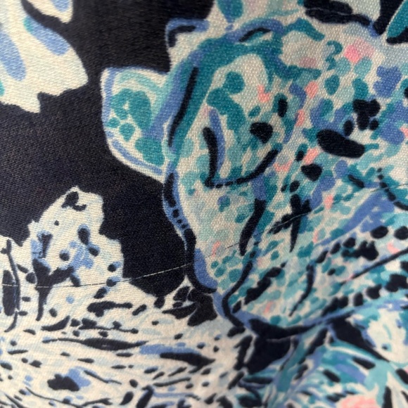 Lilly Pulitzer Party In Paradise Kimono Cover Up Wrap One Size Blue Pink No Tags - Picture 5 of 5